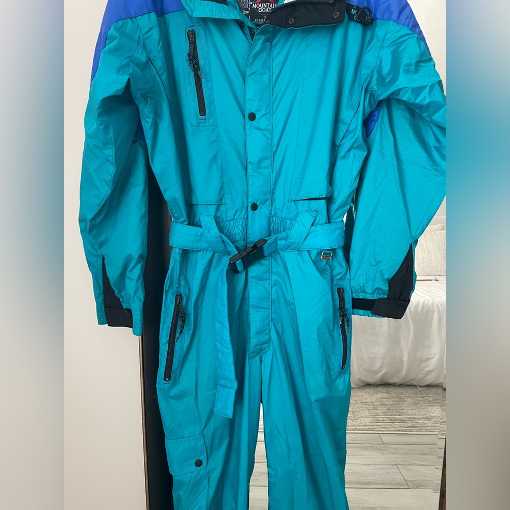 MOUNTAIN GOAT Men's Teal, Blue & Black Insulated Ski Suit Jacket - Picture 3 of 7